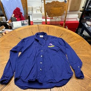Vintage Purple Vikings Button-Up Shirt
